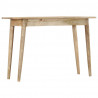 Stolik konsolowy, 115x40x75 cm, lite surowe drewno mango