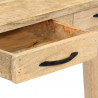 Stolik konsolowy, 115x40x75 cm, lite surowe drewno mango
