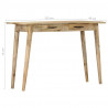 Stolik konsolowy, 115x40x75 cm, lite surowe drewno mango