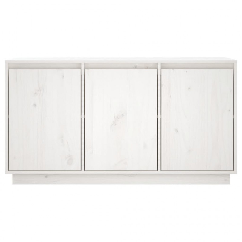 Szafka, biała, 111x34x60 cm, lite drewno sosnowe