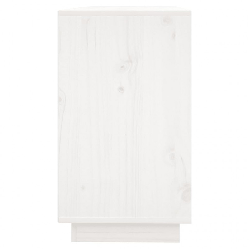 Szafka, biała, 111x34x60 cm, lite drewno sosnowe