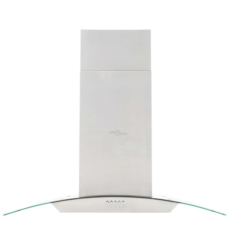 Okap kuchenny LED, wyspowy, stal nierdzewna, 90 cm, 756 m³/h