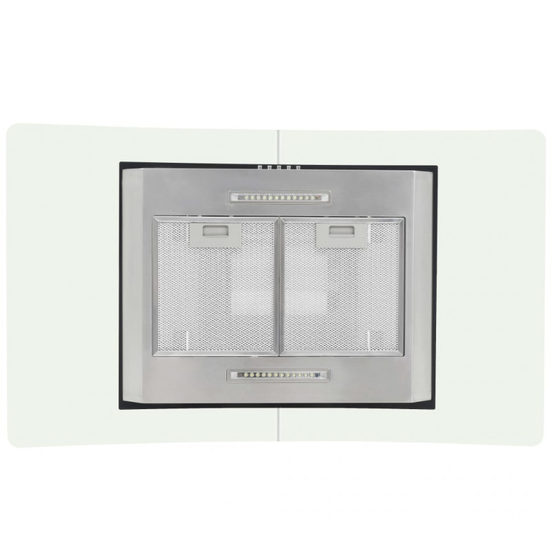 Okap kuchenny LED, wyspowy, stal nierdzewna, 90 cm, 756 m³/h