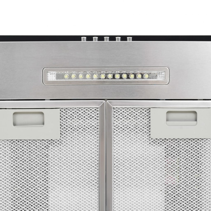 Okap kuchenny LED, wyspowy, stal nierdzewna, 90 cm, 756 m³/h