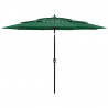 3-poziomowy parasol na aluminiowym słupku, zielony, 3 m