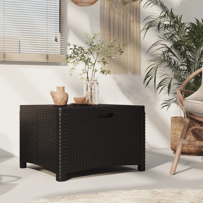 Skrzynia ogrodowa, 60x54x41 cm, rattan PP, grafitowa