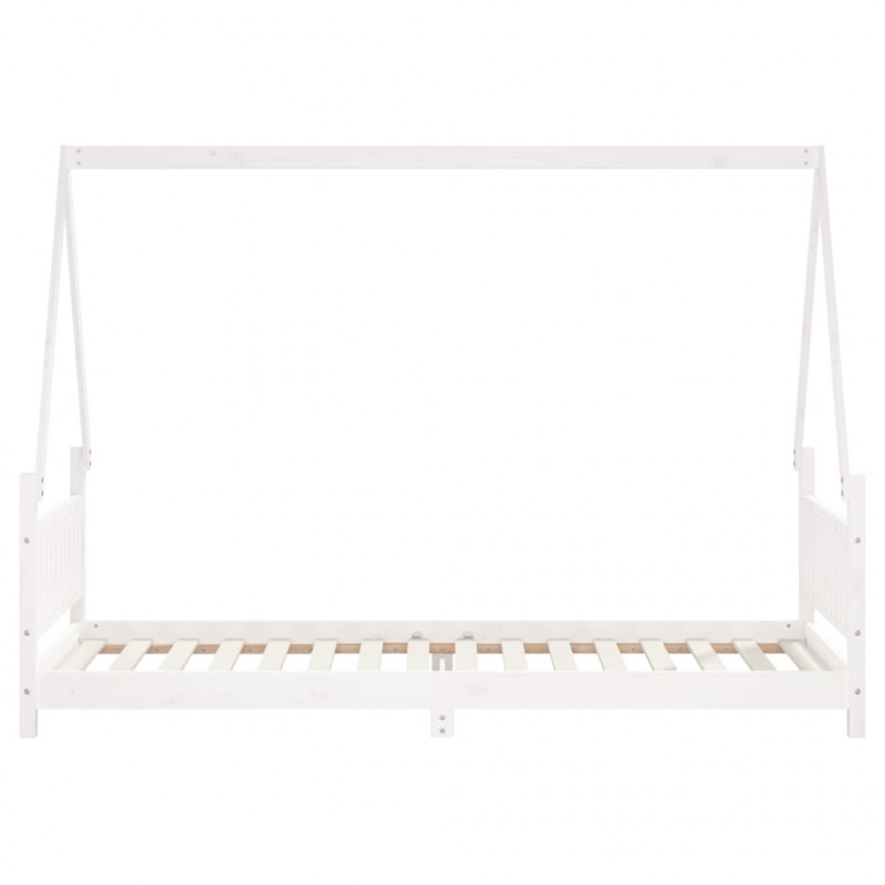 Rama łóżka dla dzieci, biała, 80x200 cm, drewno sosnowe