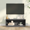 Szafka pod telewizor, szara, 90x35x35 cm, lite drewno sosnowe