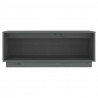 Szafka pod telewizor, szara, 90x35x35 cm, lite drewno sosnowe