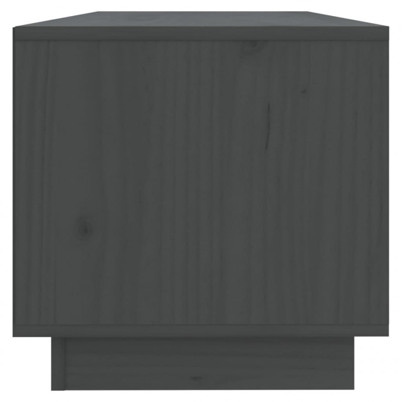 Szafka pod telewizor, szara, 90x35x35 cm, lite drewno sosnowe