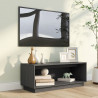 Szafka pod telewizor, szara, 90x35x35 cm, lite drewno sosnowe