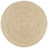Dywanik ręcznie wykonany z juty, spiralny wzór, biały, 90 cm