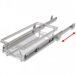 Wysuwane kosze druciane, 2 szt., srebrne, 300 mm