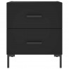 Szafki nocne, 2 szt., czarne, 40x35x47,5 cm