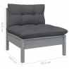 2-osobowa sofa ogrodowa z antracytowymi poduszkami, sosnowa