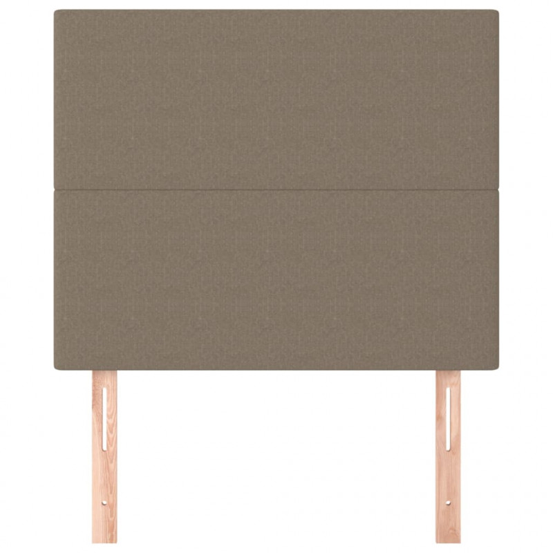 Zagłówki do łóżka, 2 szt., taupe, 90x5x78/88 cm, tkanina