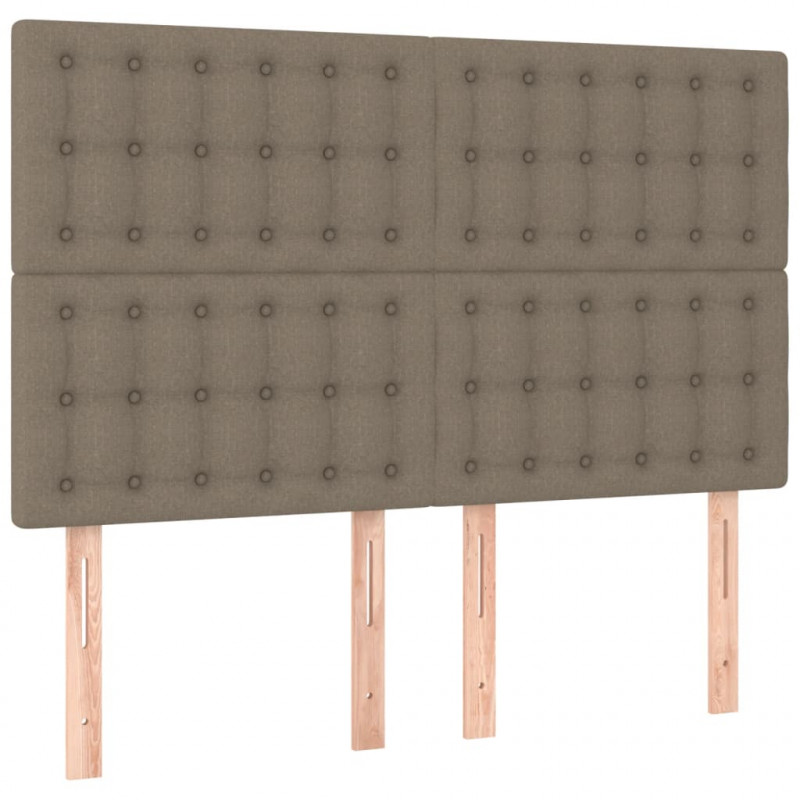 Zagłówki do łóżka, 4 szt., taupe, 72x5x78/88 cm, tkanina