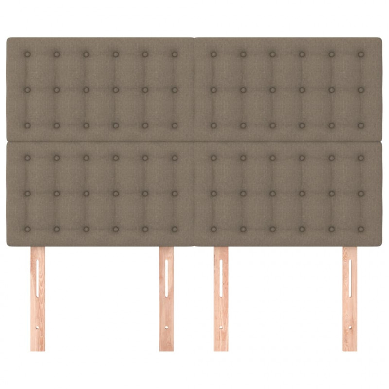 Zagłówki do łóżka, 4 szt., taupe, 72x5x78/88 cm, tkanina
