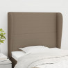 Zagłówek uszak, taupe, 93x23x118/128 cm, tkanina