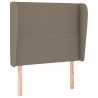 Zagłówek uszak, taupe, 93x23x118/128 cm, tkanina