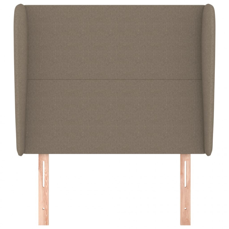 Zagłówek uszak, taupe, 93x23x118/128 cm, tkanina