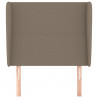 Zagłówek uszak, taupe, 93x23x118/128 cm, tkanina