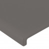 Zagłówek uszak, szary, 83x23x118/128 cm, sztuczna skóra