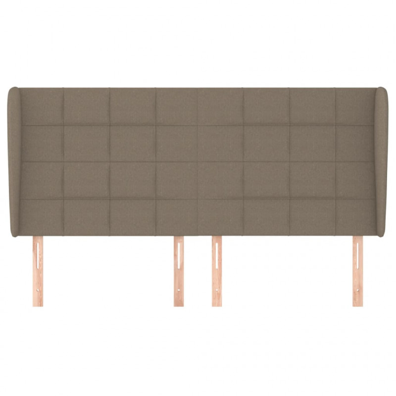 Zagłówek uszak, taupe, 163x23x118/128 cm, tkanina