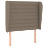 Zagłówek uszak, taupe, 83x23x118/128 cm, tkanina