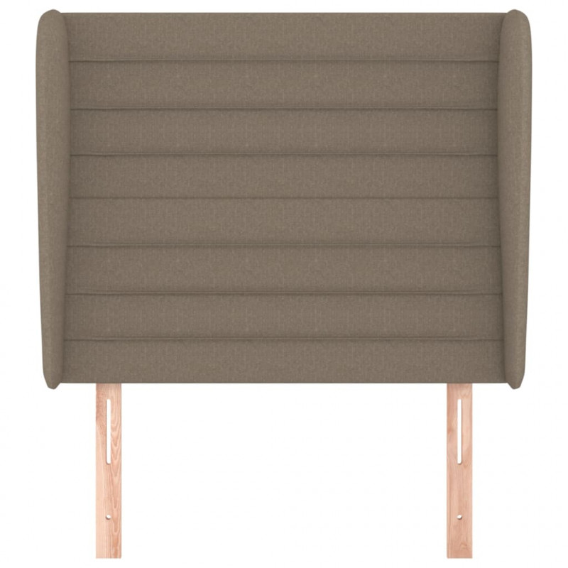 Zagłówek uszak, taupe, 83x23x118/128 cm, tkanina