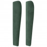 Zagłówek uszak, ciemnozielony, 203x23x118/128 cm, aksamit