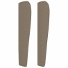Zagłówek uszak, taupe, 203x23x118/128 cm, tkanina