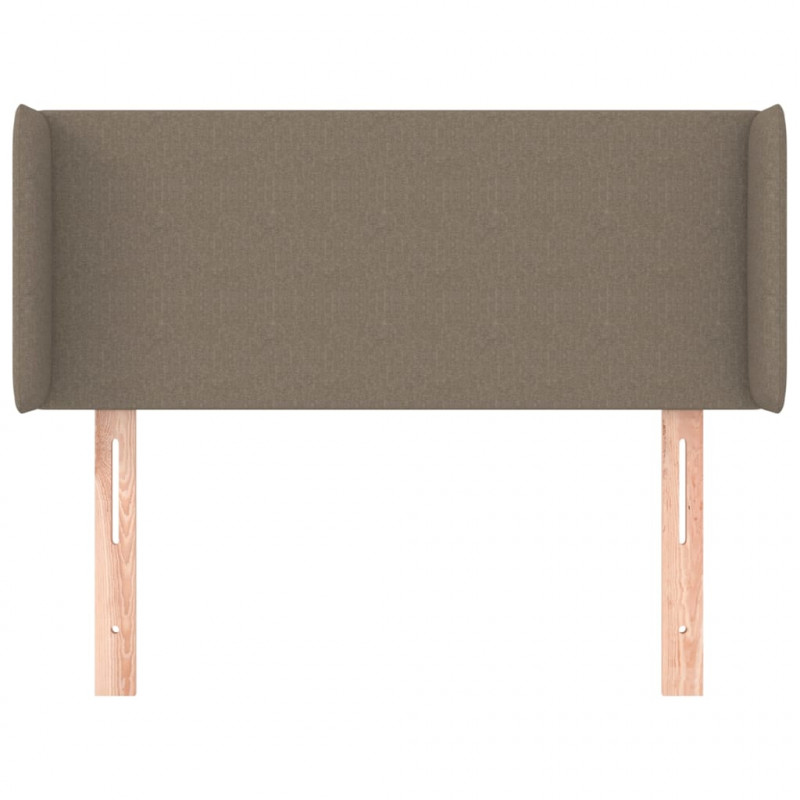 Zagłówek uszak, taupe, 93x16x78/88 cm, tkanina