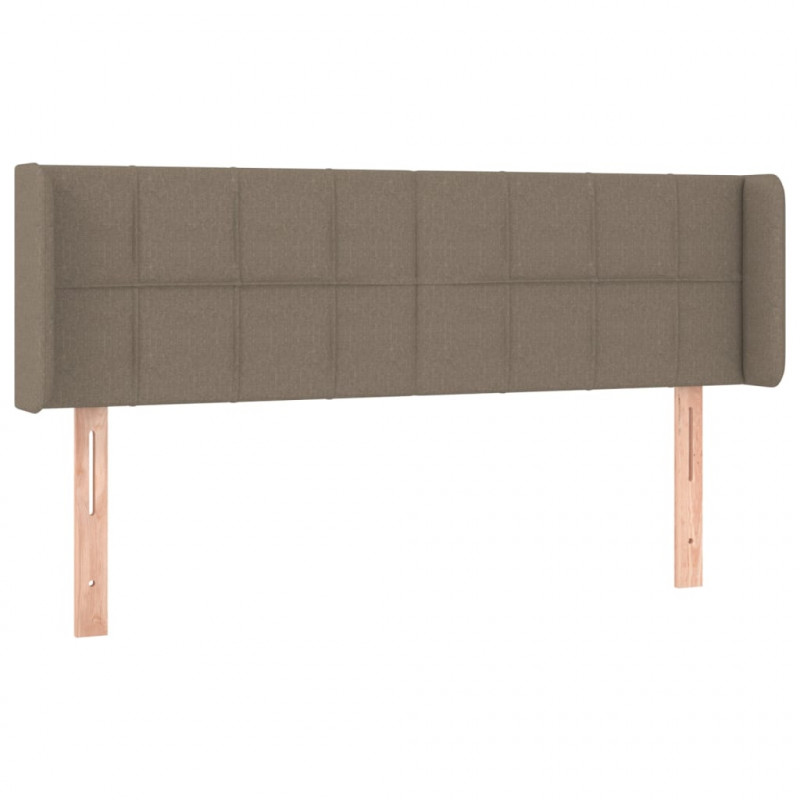Zagłówek uszak, taupe, 147x16x78/88 cm, tkanina
