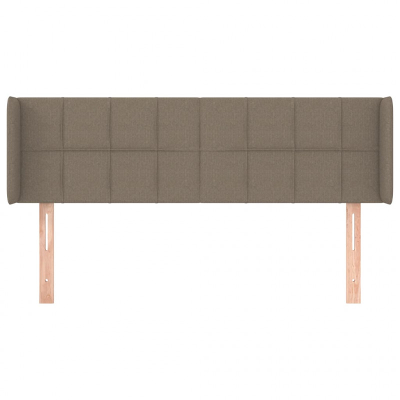 Zagłówek uszak, taupe, 147x16x78/88 cm, tkanina