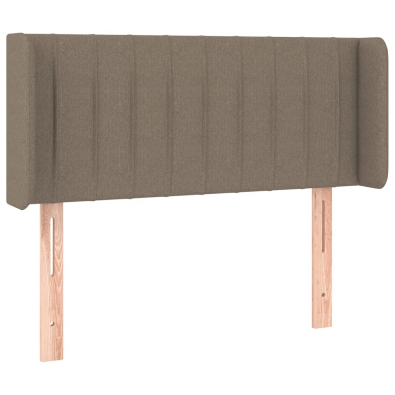 Zagłówek uszak, taupe, 83x16x78/88 cm, tkanina