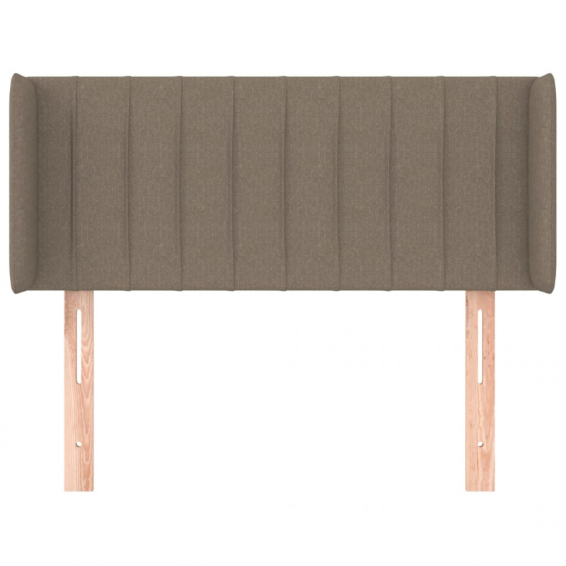 Zagłówek uszak, taupe, 83x16x78/88 cm, tkanina