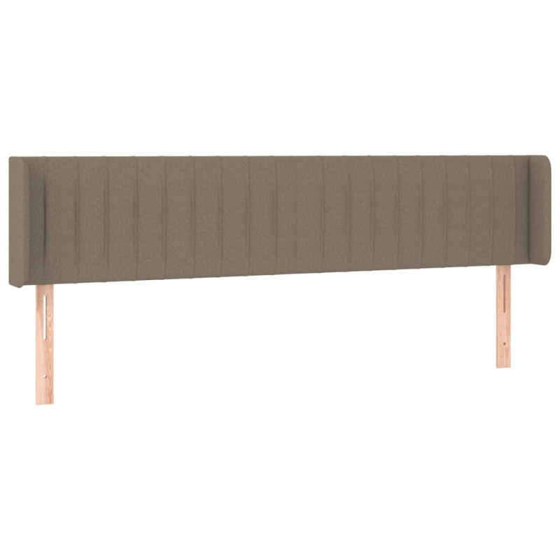 Zagłówek uszak, taupe, 203x16x78/88 cm, tkanina