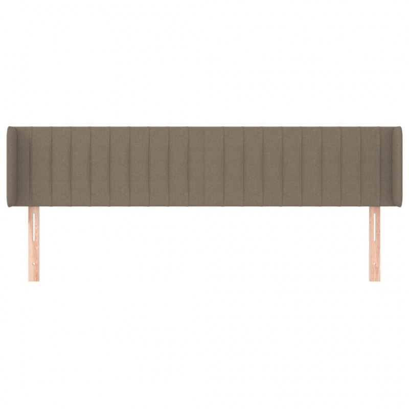 Zagłówek uszak, taupe, 203x16x78/88 cm, tkanina