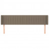Zagłówek uszak, taupe, 203x16x78/88 cm, tkanina