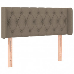 Zagłówek uszak, taupe, 103x16x78/88 cm, tkanina