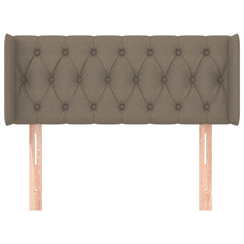 Zagłówek uszak, taupe, 103x16x78/88 cm, tkanina