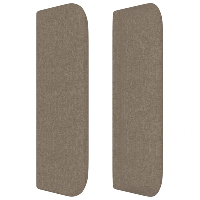 Zagłówek uszak, taupe, 103x16x78/88 cm, tkanina
