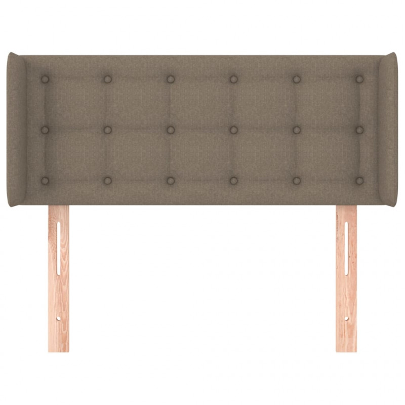 Zagłówek uszak, taupe, 103x16x78/88 cm, tkanina