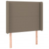Zagłówek uszak, taupe, 83x16x118/128 cm, tkanina