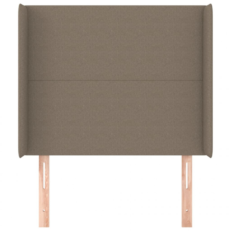 Zagłówek uszak, taupe, 83x16x118/128 cm, tkanina
