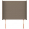 Zagłówek uszak, taupe, 83x16x118/128 cm, tkanina
