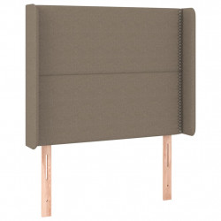 Zagłówek uszak, taupe, 83x16x118/128 cm, tkanina