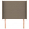 Zagłówek uszak, taupe, 83x16x118/128 cm, tkanina