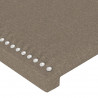 Zagłówek uszak, taupe, 83x16x118/128 cm, tkanina